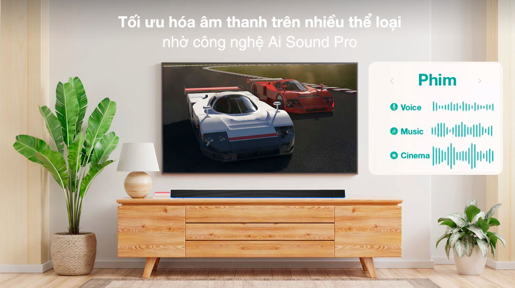 Loa thanh LG SP9A - Tối ưu hóa âm thanh theo thể loại nhờ công nghệ AI Sound Pro