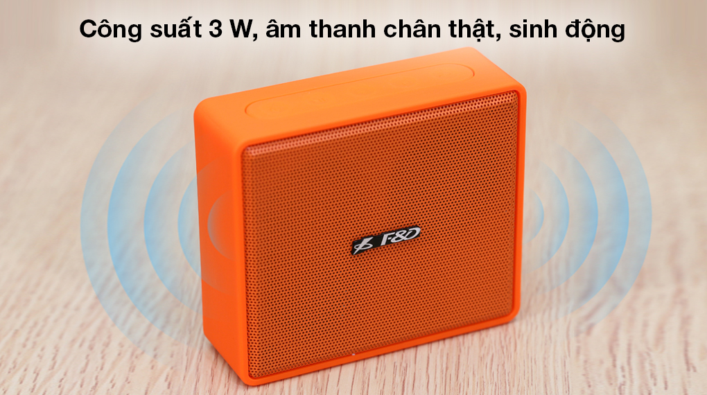 Loa Bluetooth Fenda W5 Cam/ Vàng Chanh - Âm thanh cuốn hút, sống động