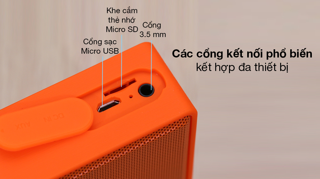 Loa Bluetooth Fenda W5 Cam/ Vàng Chanh - Sử dụng với nhiều thiết bị khác nhau