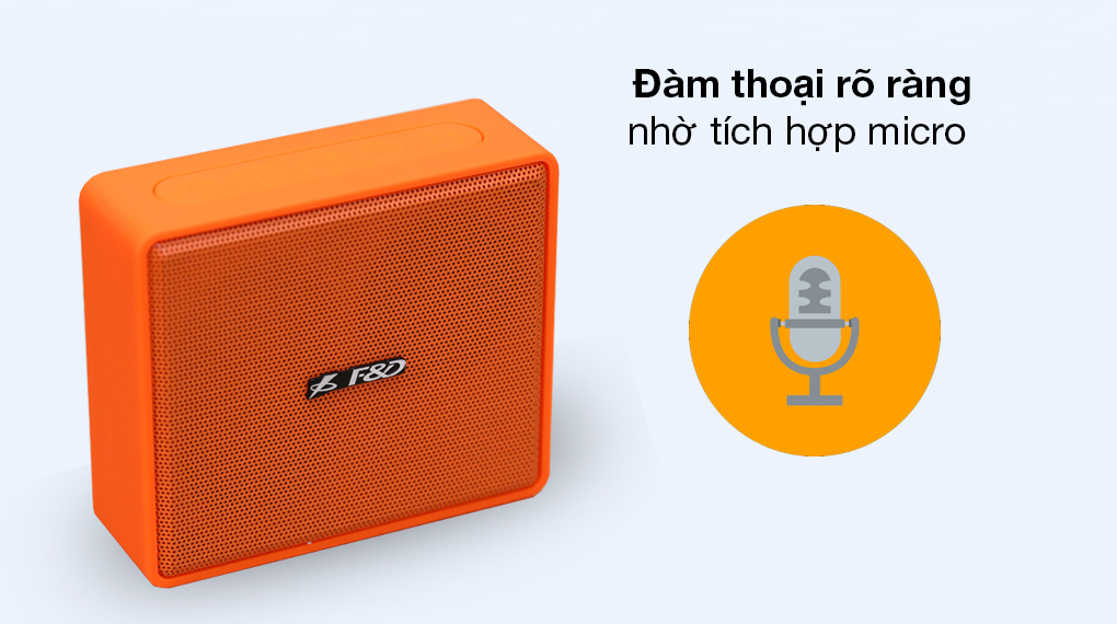 Loa Bluetooth Fenda W5 Cam/ Vàng Chanh - Trang bị mic thoại cho bạn nghe và được lắng nghe rõ ràng