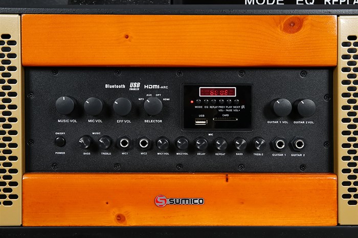 Loa điện karaoke Sumico Home Station 12 450W Màu Đen - Vàng