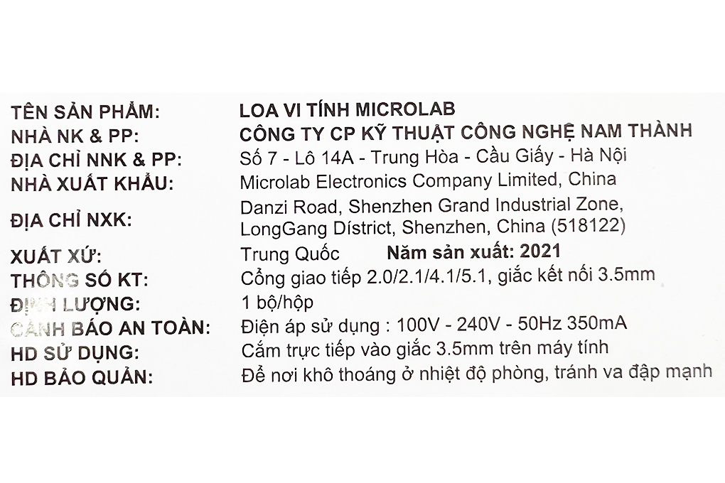 Loại sản phẩm Loa vi tính