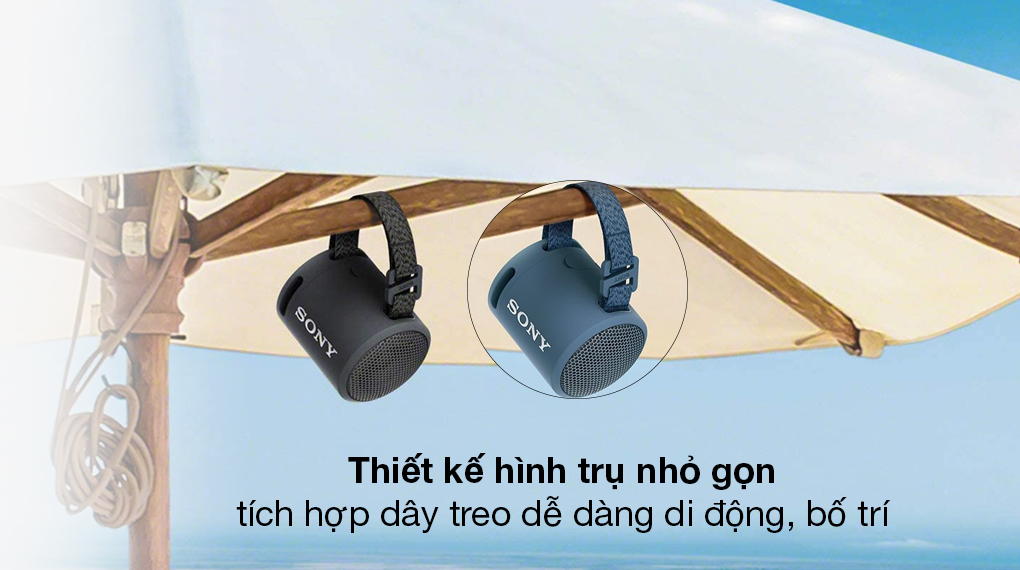 Loa Bluetooth Sony SRS-XB13 - Kiểu dáng di động, 2 tông màu đen - xanh dương cá tính