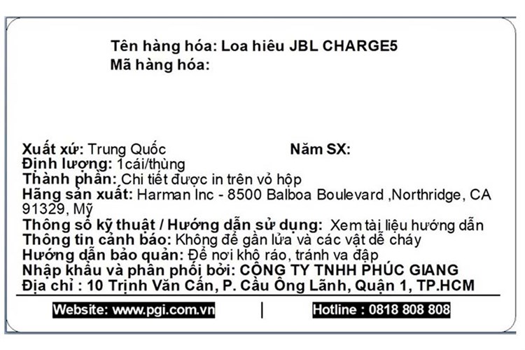 Loa Bluetooth JBL Charge 5 Màu Xanh lá