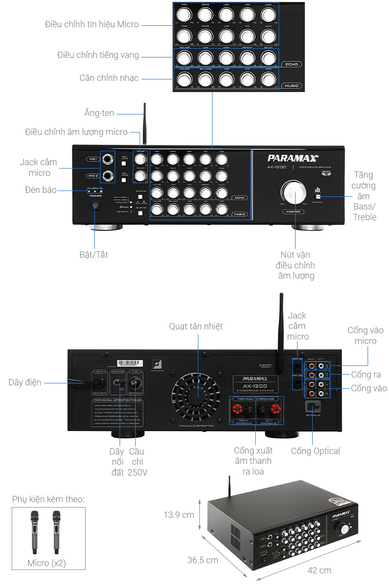 Amply Paramax AX-1200 500W
