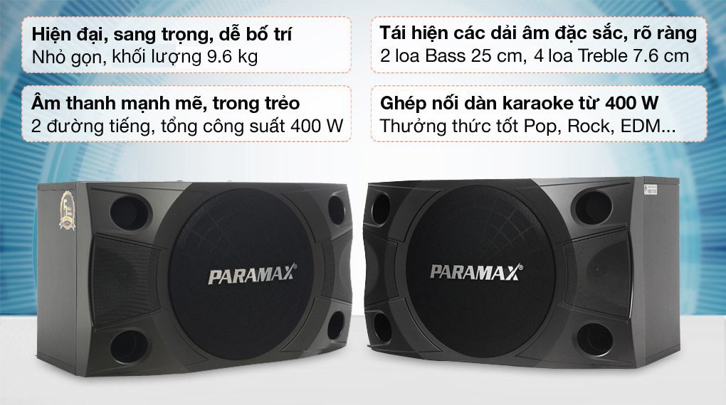 Cặp loa karaoke Paramax LX-850 400W