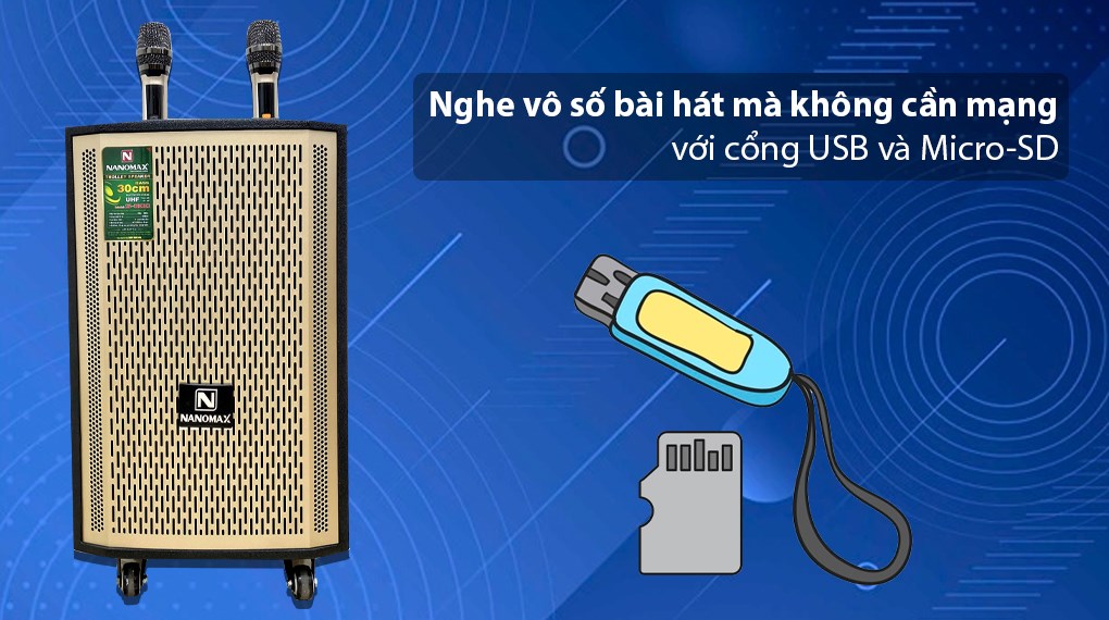Loa kéo karaoke Nanomax S-800 360W - 14