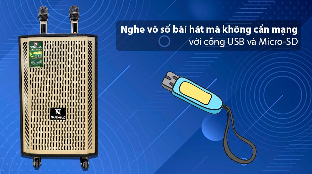 Loa kéo karaoke Nanomax S-800 360W - 12