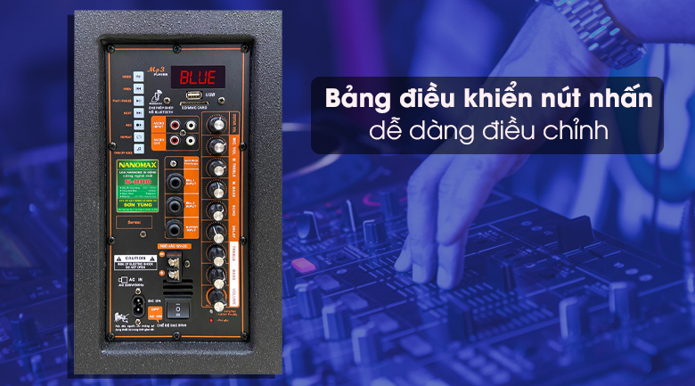 Loa Kéo Karaoke Nanomax S-800 - Bảng điều khiển