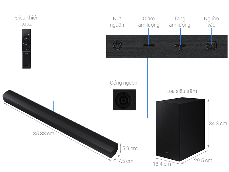 Bộ loa thanh Samsung HW-B450 300W