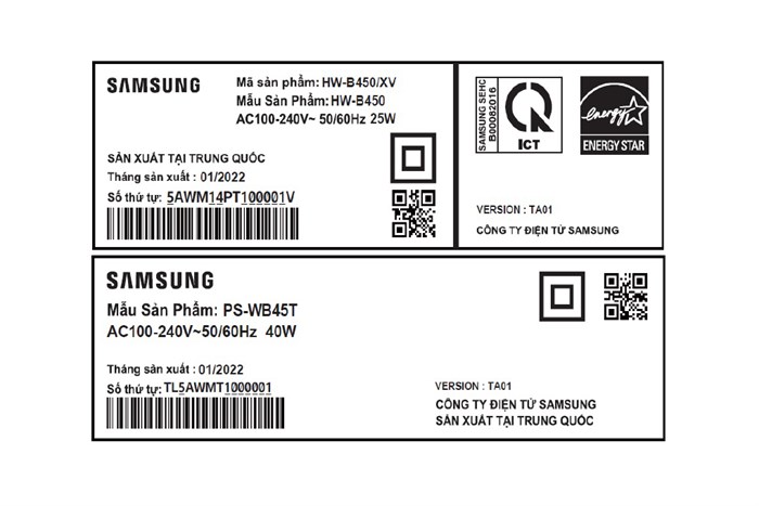 Bộ loa thanh Samsung HW-B450 300W Màu Đen