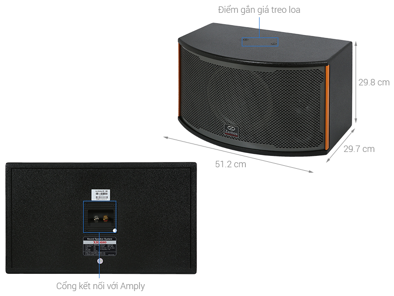 Cặp loa karaoke Zenbos XR-680 400W