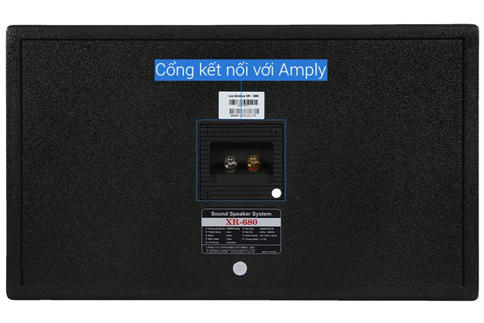 Cặp loa karaoke Zenbos XR-680 400W Màu Đen - Xám