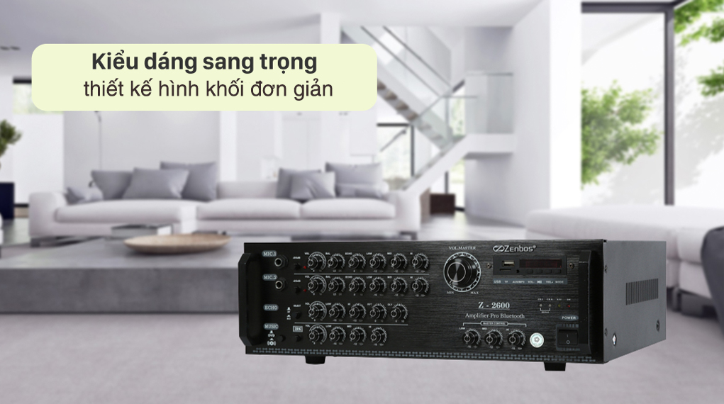 Amply Karaoke Zenbos Z-2600 - Thiết kế