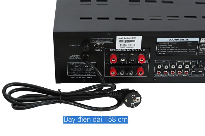 Amply Zenbos Z-2600 500W Màu Đen