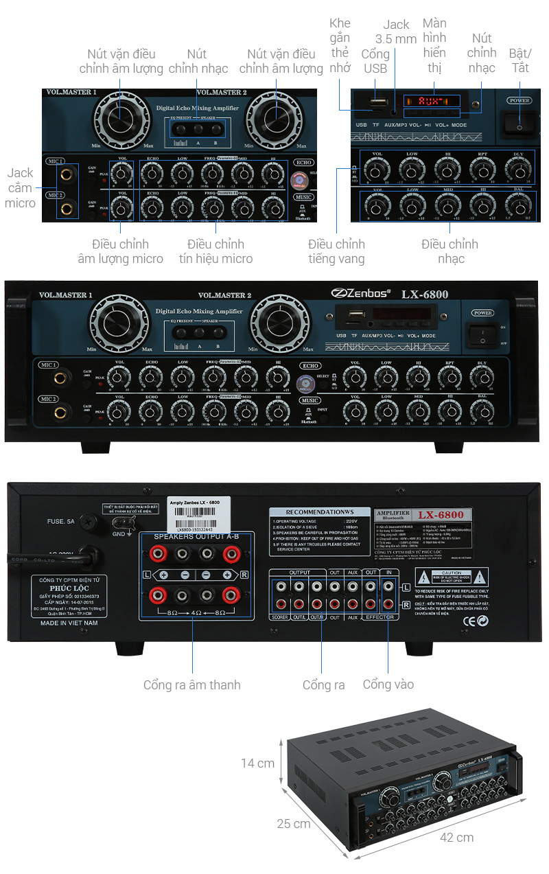 Amply Zenbos LX-6800 800W