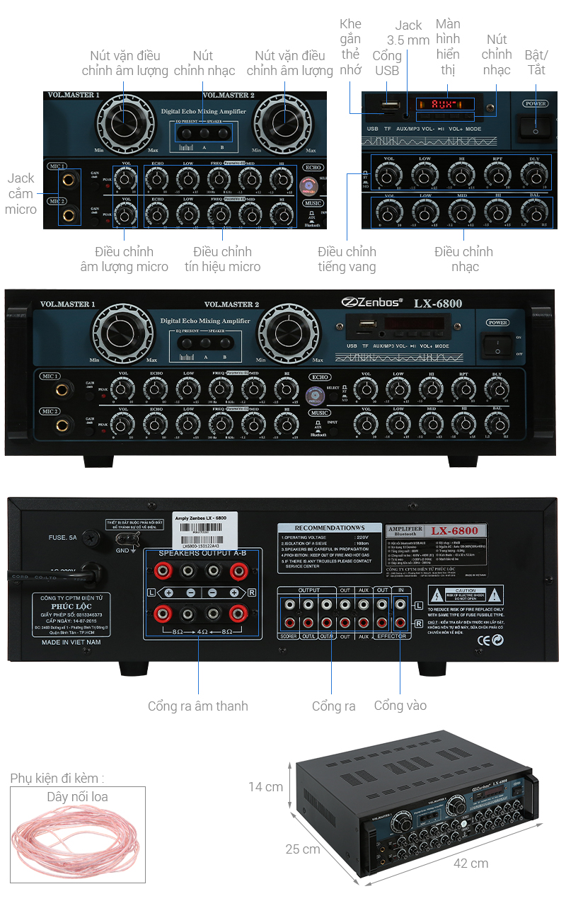 Amply Zenbos LX-6800 800W