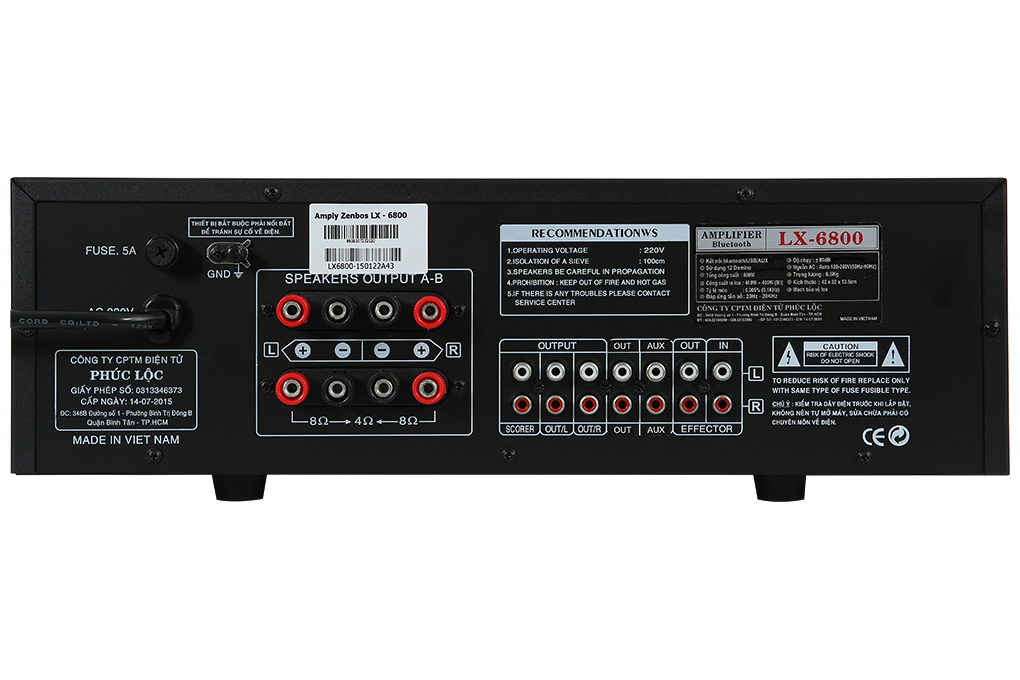 Amply Zenbos LX-6800 800W Màu Đen