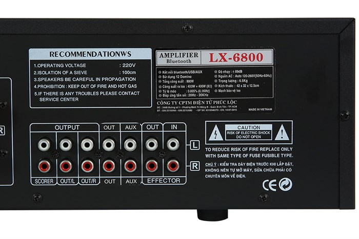 Amply Zenbos LX-6800 800W Màu Đen