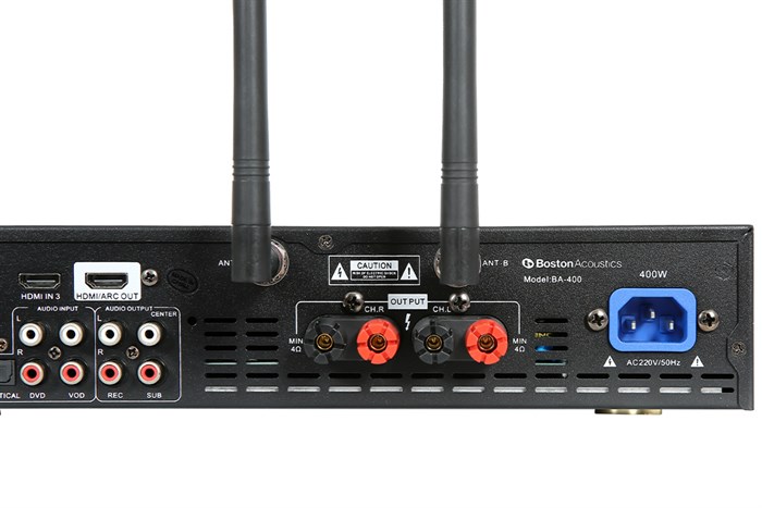 Amply Boston Acoustics BA400 800W Màu Đen