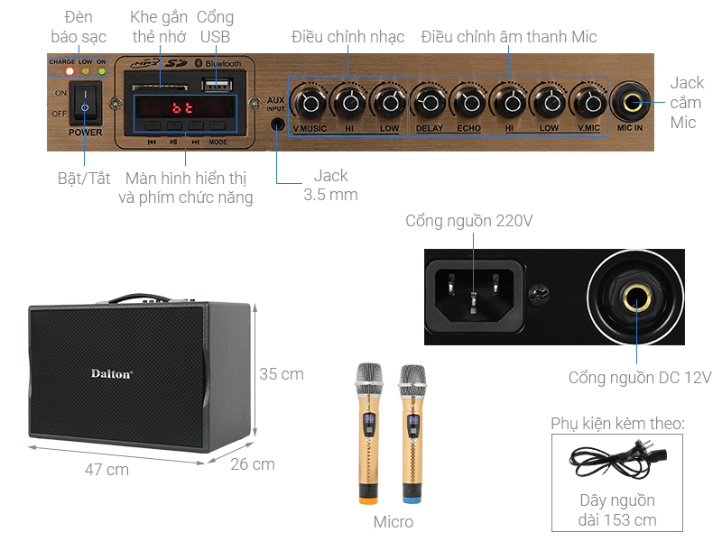 Địa chỉ mua loa xách tay Dalton chính hãng