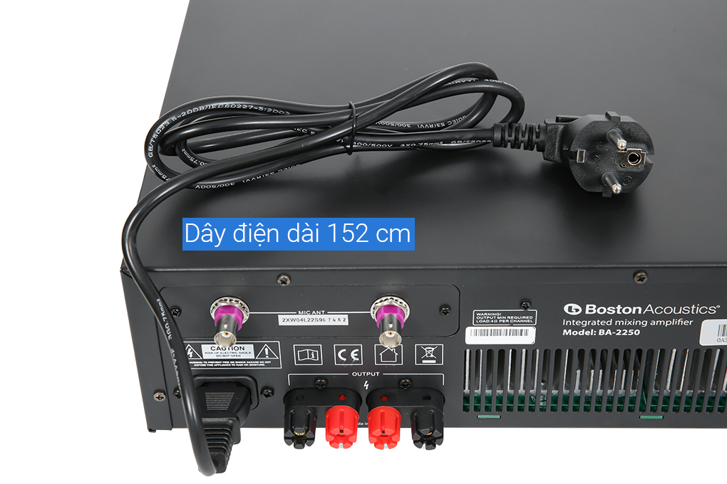 Amply Boston Acoustics BA2250 600W Màu Đen