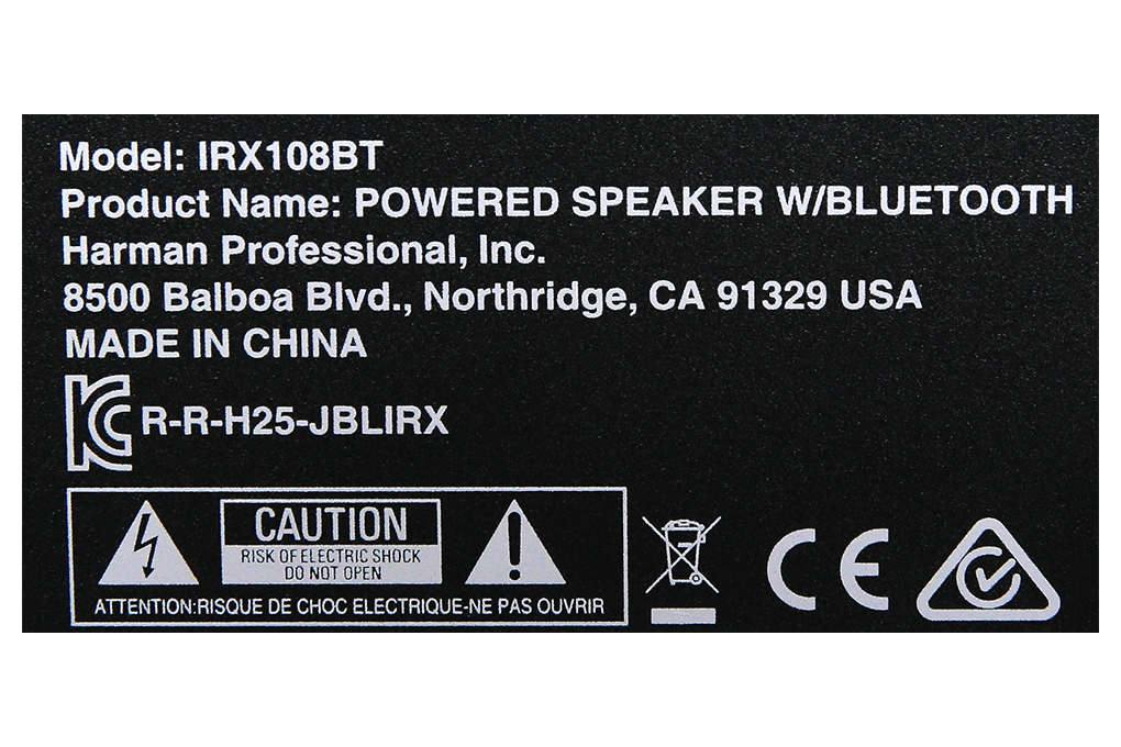 Loa điện karaoke JBL IRX108BT 1000W Màu Đen