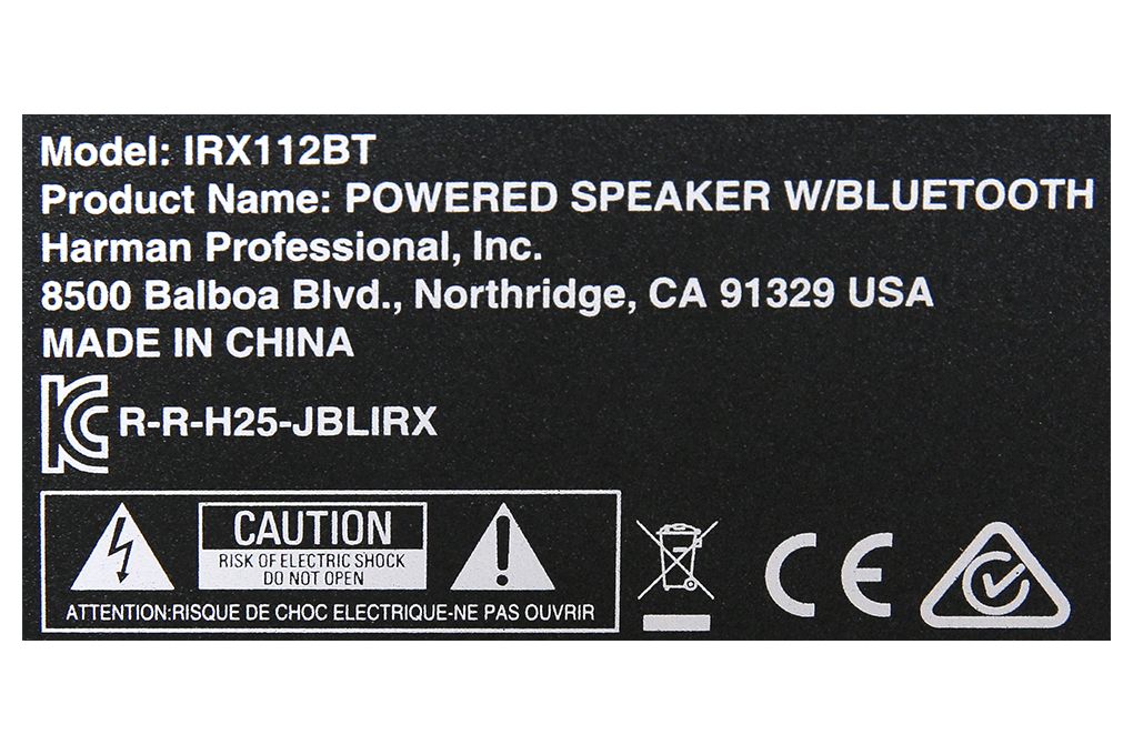 Loa điện karaoke JBL IRX112BT 1300W Màu Đen