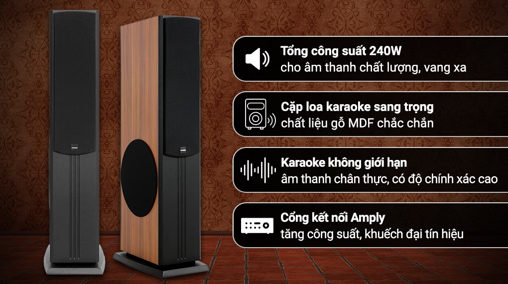 Cặp loa karaoke Paramax LX-3800 240W hover