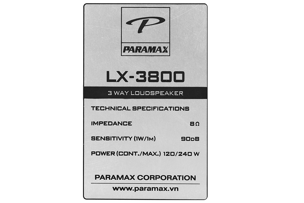 Cặp loa karaoke Paramax LX-3800 240W Màu Đen