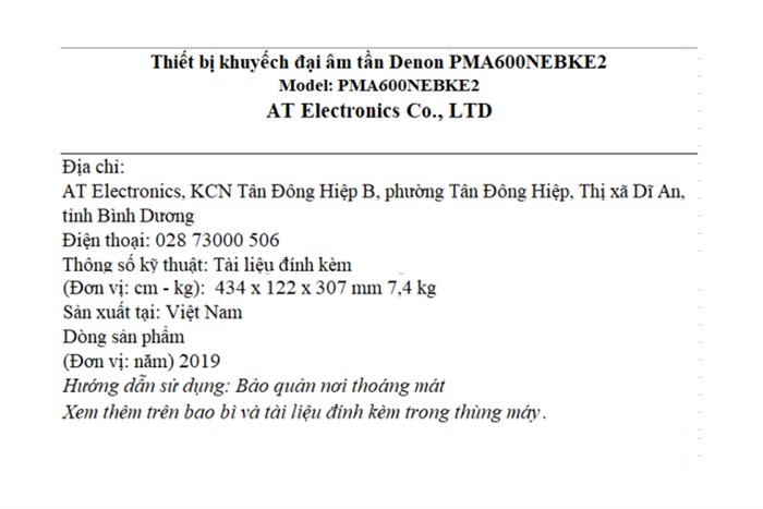 Amply Denon PMA600NEBKE2 70W Màu Đen