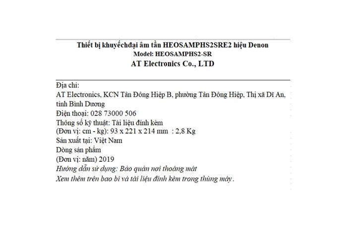 Amply Denon HEOSAMPHS2SRE2 140W Màu Xám