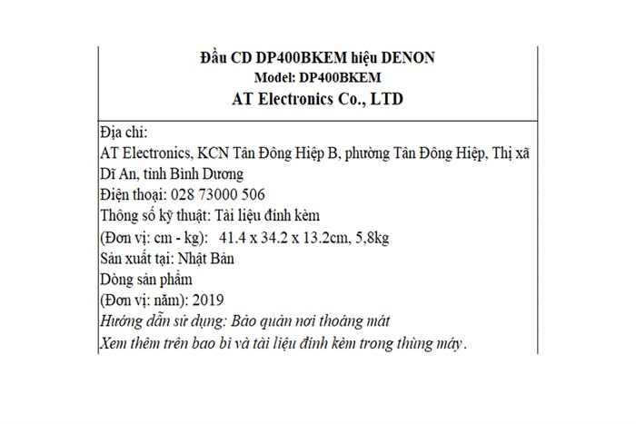 Đầu phát đĩa than Denon DP400BKEM Màu Đen
