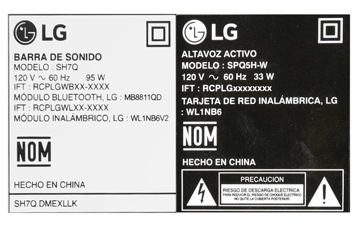 Bộ loa thanh LG SH7Q 800W Màu Đen