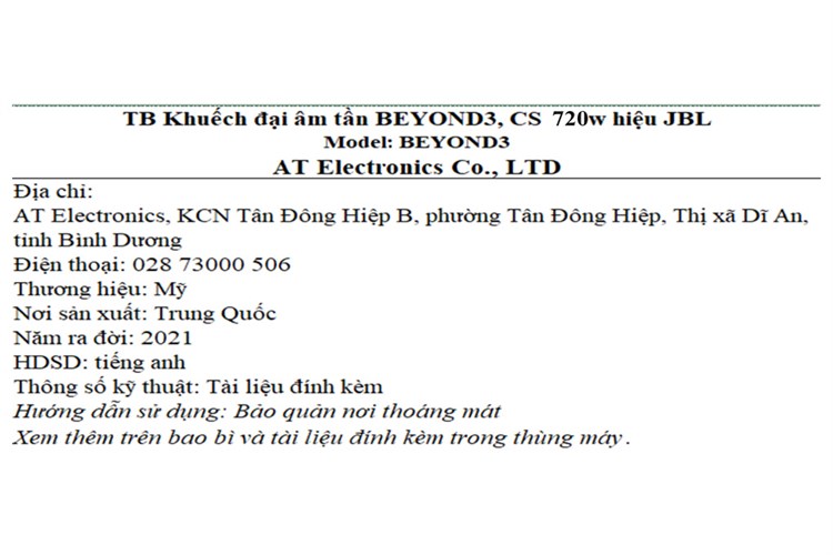 Amply JBL BEYOND3 720W Màu Đen