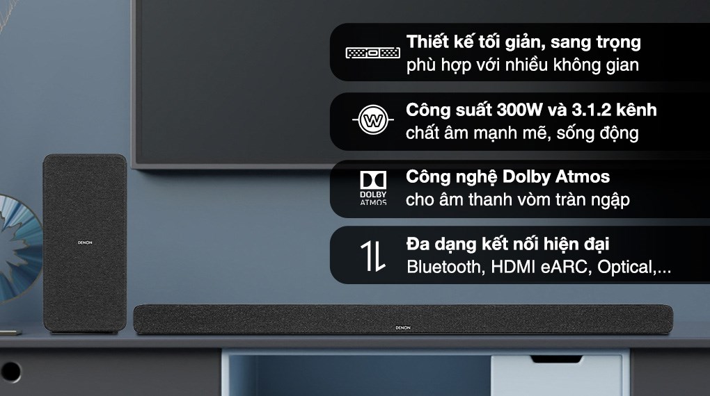 Bộ loa thanh Denon DHTS517BKE2 300W