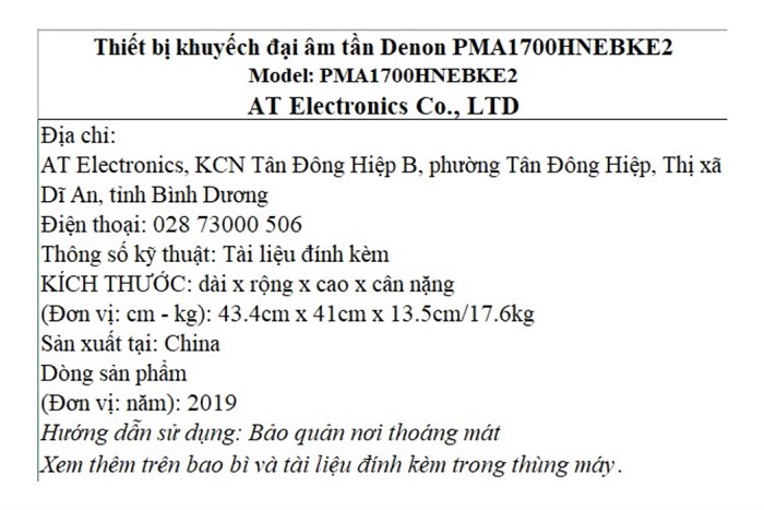 Amply Denon PMA1700HNEBKE2 140W Màu Đen