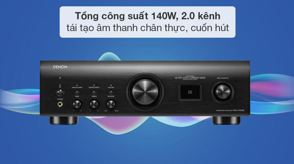 Amply Karaoke Denon PMA1700HNEBKE2 - Công suất