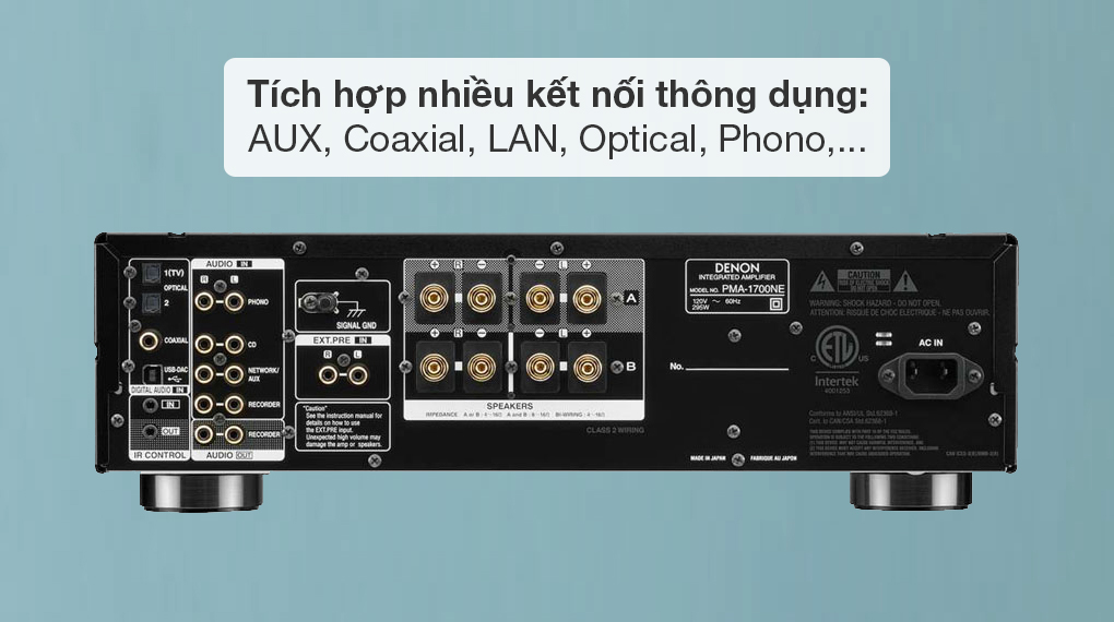 Amply Karaoke Denon PMA1700HNEBKE2 - Kết nối