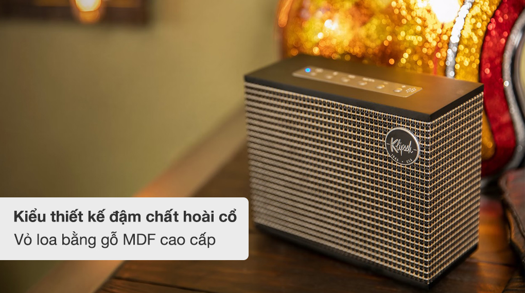 Loa Klipsch Heritage Groove Matte Black - Thiết nhỏ gọn, kiểu dáng hoài cổ, vỏ loa bằng gỗ MDF cao cấp 