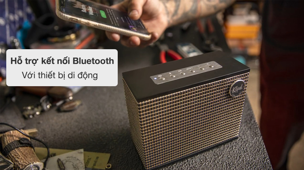 Loa Klipsch Heritage Groove Matte Black - Có khả năng kết nối bluetooth với thiết bị di động 