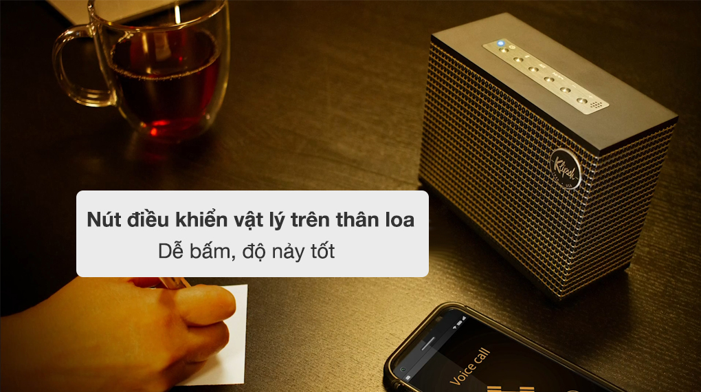 Loa Klipsch Heritage Groove Matte Black - Điều khiển bằng nút vật lý trên thân loa 