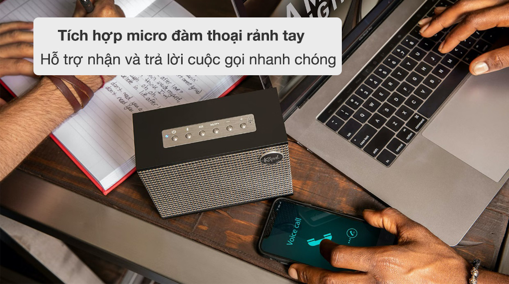 Loa Klipsch Heritage Groove Matte Black - Tích hợp micro đàm thoại rảnh tay tiện lợi 