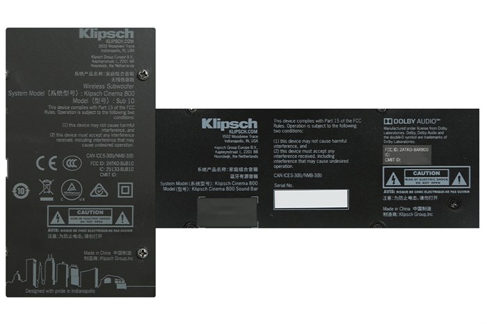 Bộ loa thanh Klipsch Cinema 800 800W Màu Đen