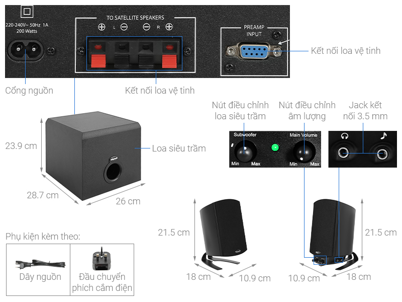 Loa vi tính Klipsch Promedia 2.1