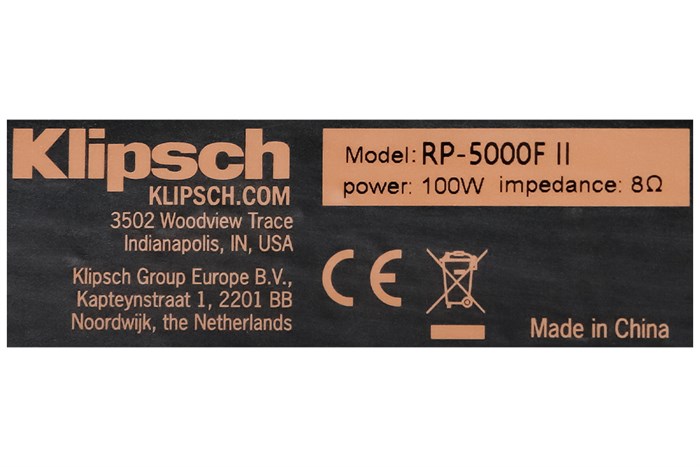 Cặp loa Klipsch RP-5000F II Walnut 400W Màu Đen - nâu