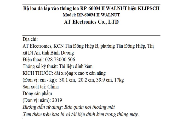 Cặp loa Klipsch RP-600M II Walnut 400W Màu Đen - nâu