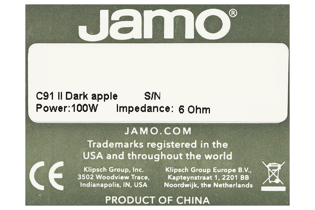 Cặp loa Jamo C 91 II Dark Apple 200W Màu Đen - nâu