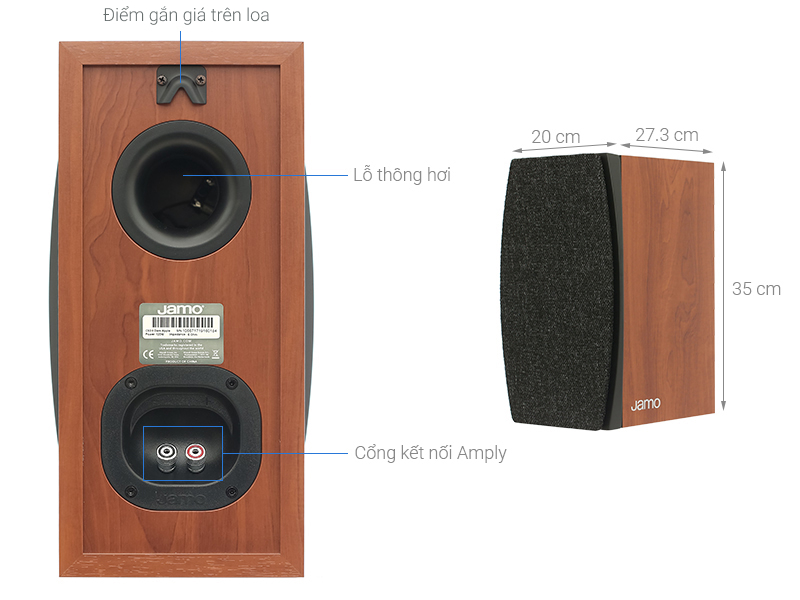 Cặp loa Jamo C 93 II Dark Apple 240W