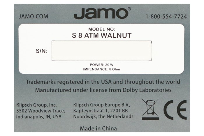 Cặp loa Jamo S 8 ATM Walnut 100W Màu Đen